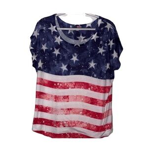 Patriotic Stars and Stripes Women's Short Sleeve Tee